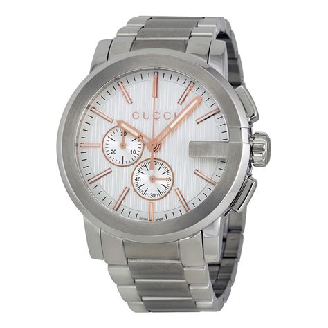 gucci silver chronograph collection|Gucci xanadu watch.